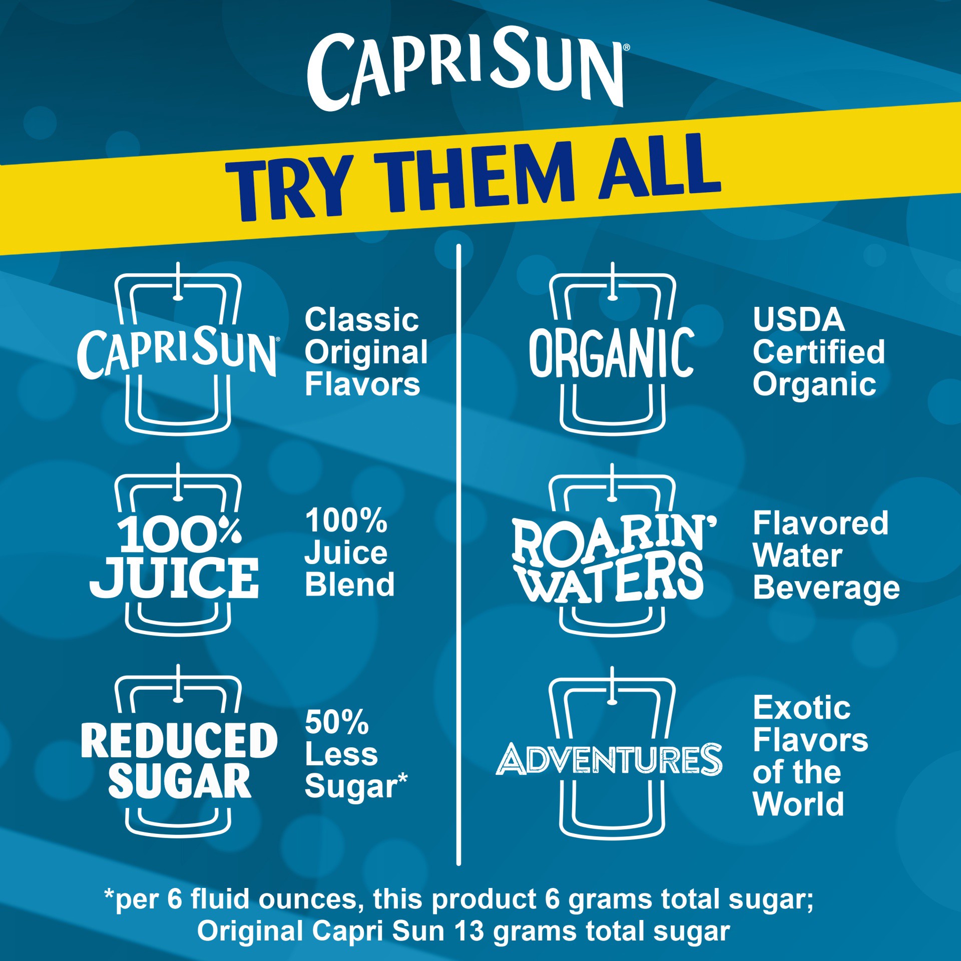 slide 9 of 13, Capri Sun Fruit Punch, Strawberry Kiwi and Pacific Cooler Flavored Juice Drink Blend Variety Pack, 30 ct Box, 6 fl oz Pouches, 30 ct