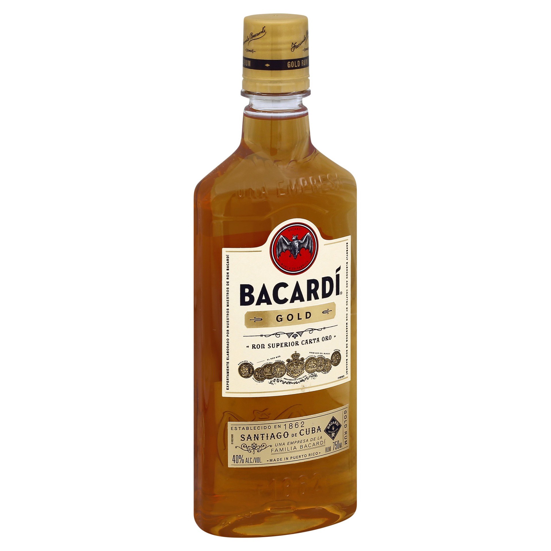 slide 1 of 2, Bacardi Gold Traveler Rum, 750 ml