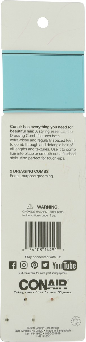 slide 4 of 9, Conair Dressing Combs, 2 ct