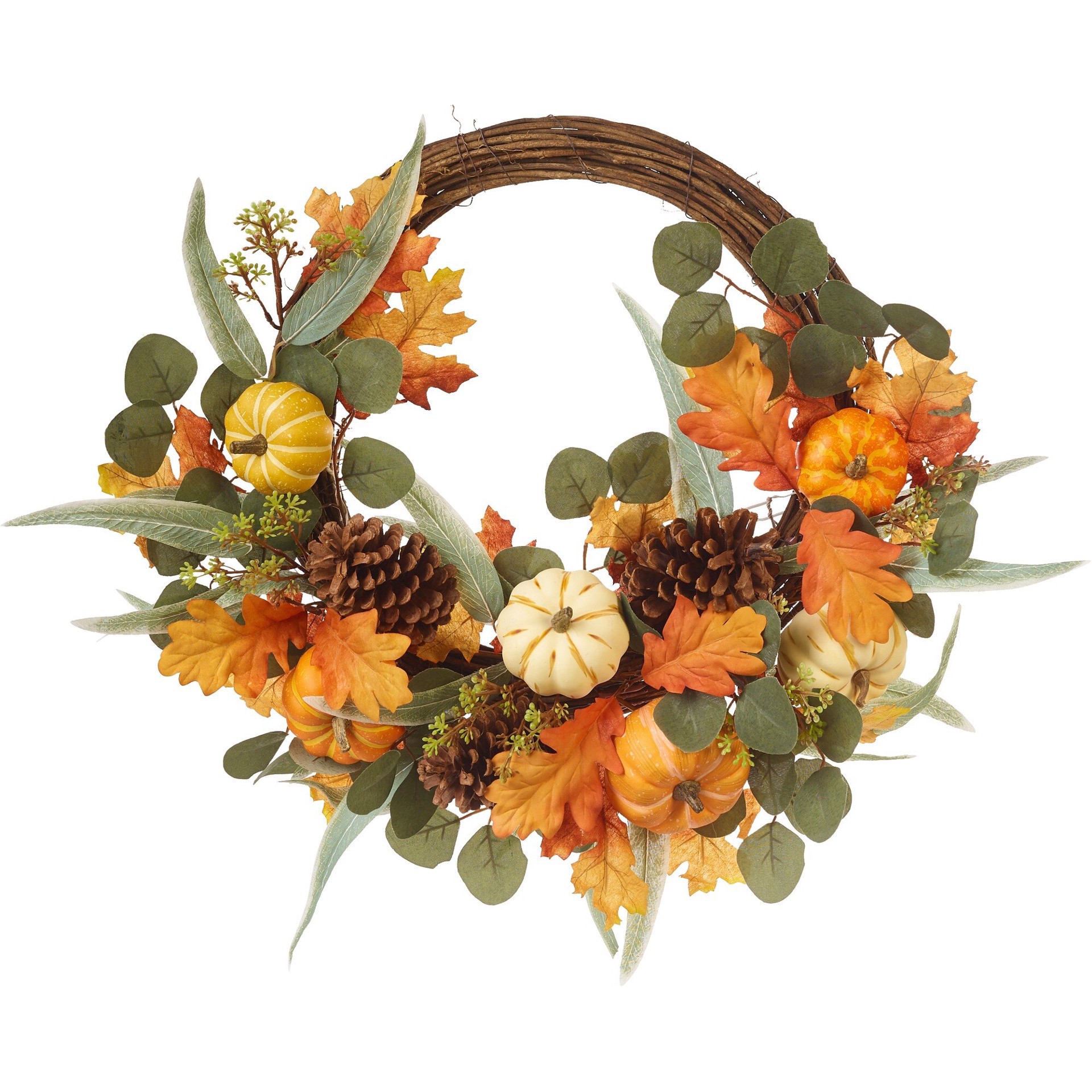 slide 1 of 1, Fall Fest Harvest Half Wreath, 22 In, 1 ct
