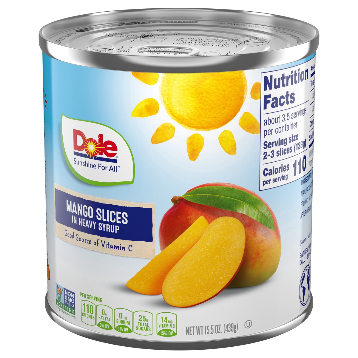 slide 7 of 19, Dole Mango Slices in Heavy Syrup 15.5 oz. Can, 15.5 oz