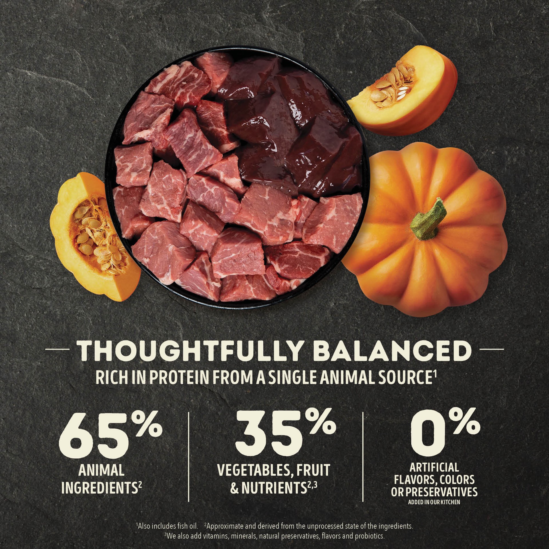 slide 4 of 5, ACANA Singles Beef & Pumpkin Recipe 4.5LB, 4.50 lb