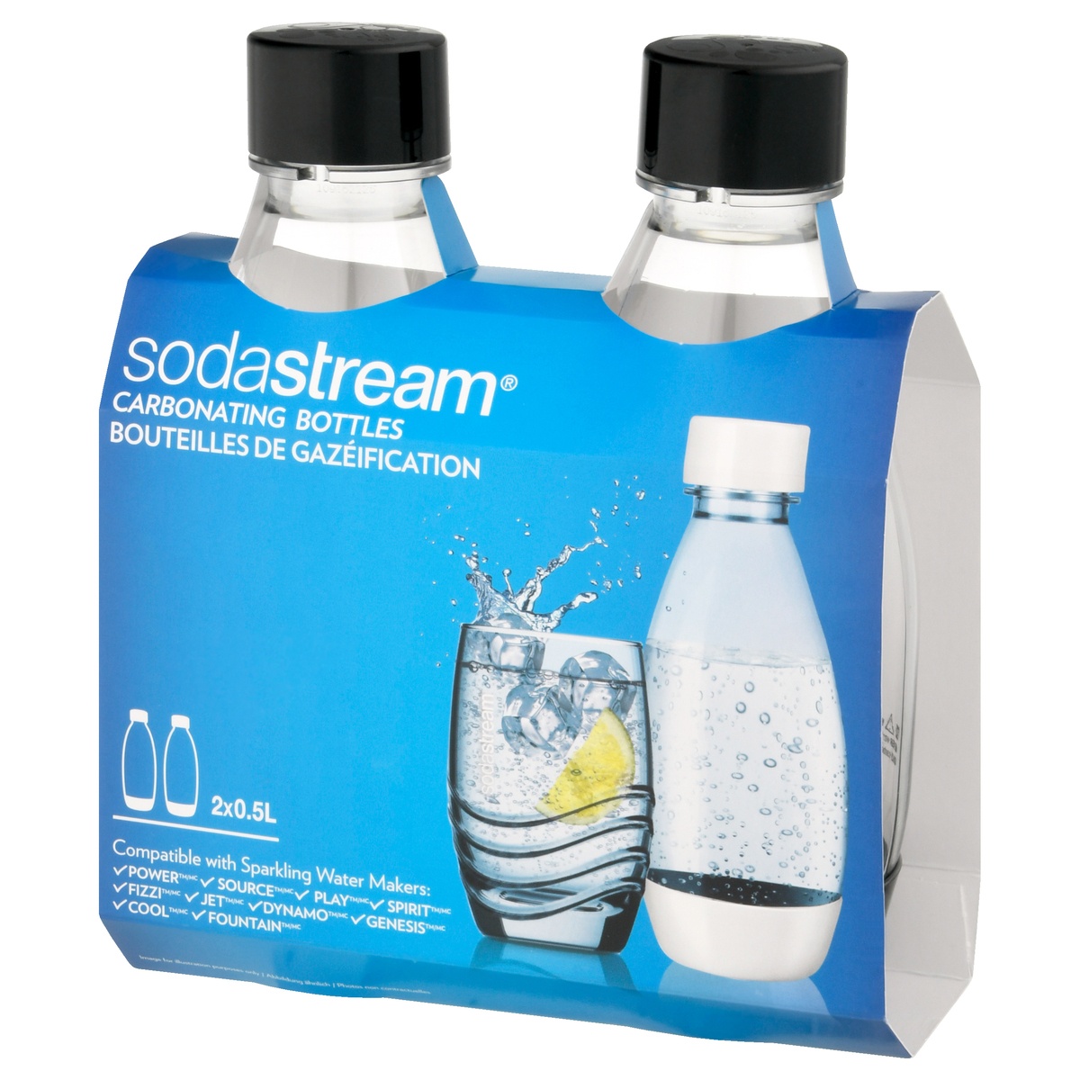 slide 3 of 8, SodaStream Black Source Carbonating Bottles, 2 ct; 16 oz