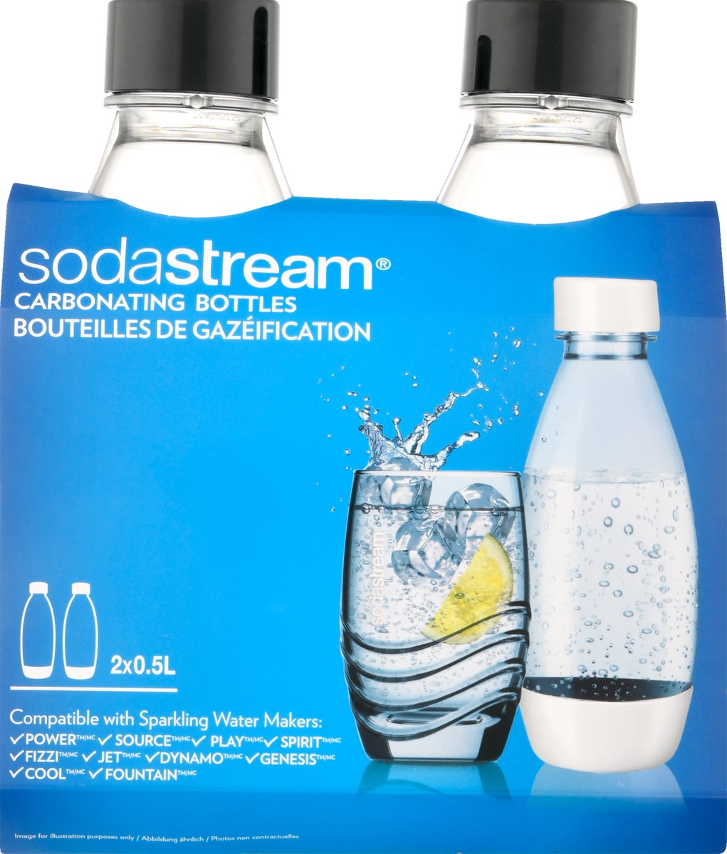 slide 7 of 8, SodaStream Black Source Carbonating Bottles, 2 ct; 16 oz