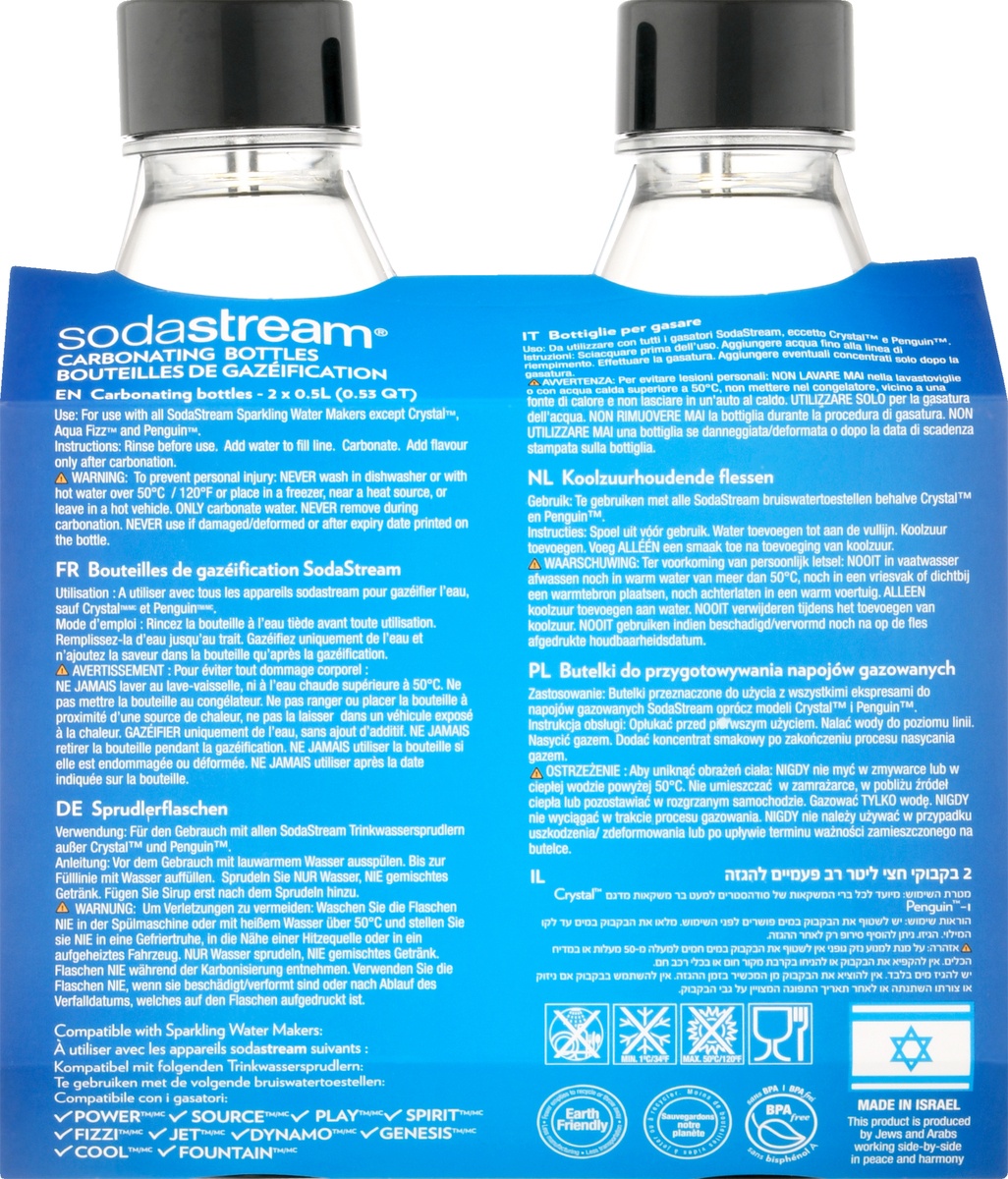 slide 8 of 8, SodaStream Black Source Carbonating Bottles, 2 ct; 16 oz