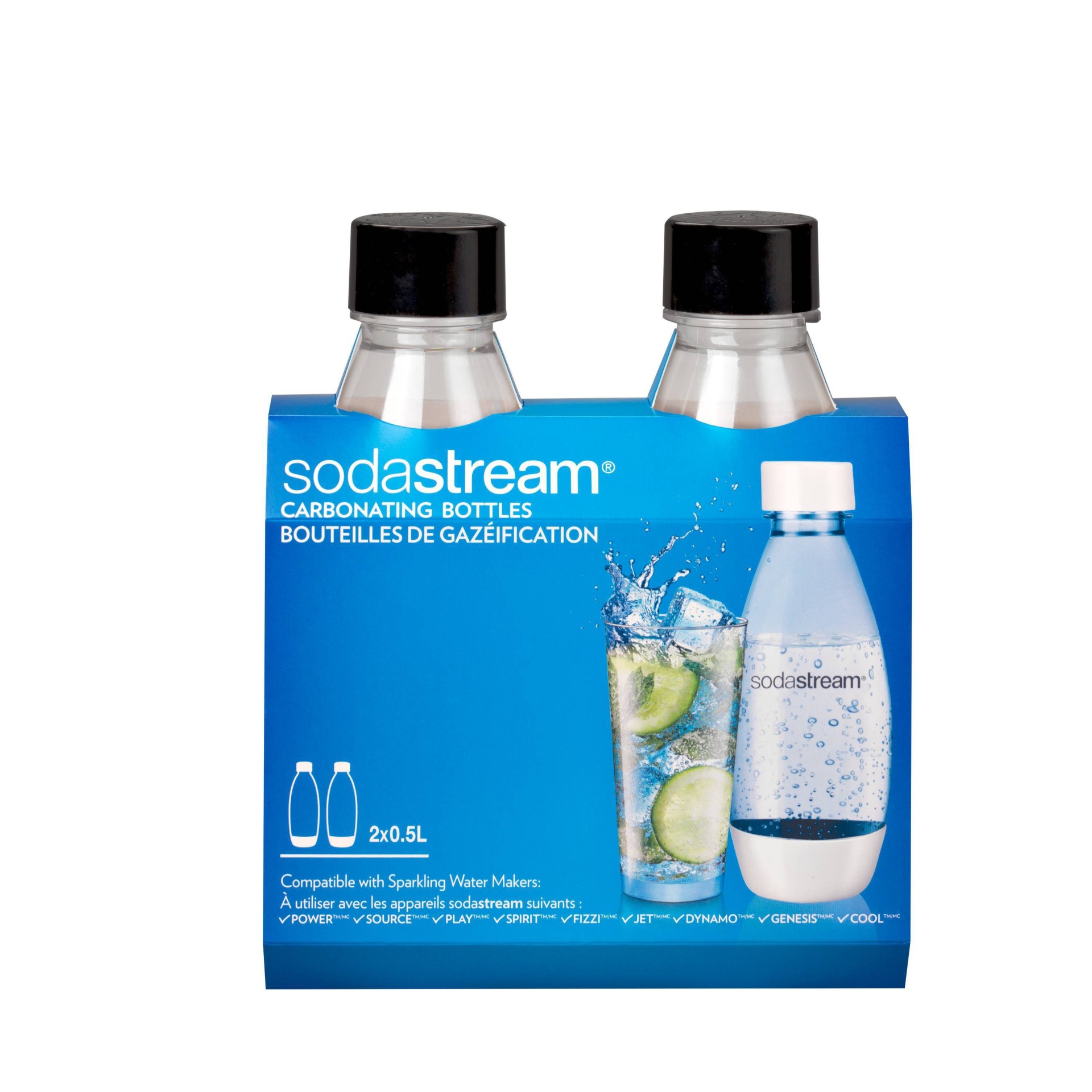 slide 1 of 8, SodaStream Black Source Carbonating Bottles, 2 ct; 16 oz