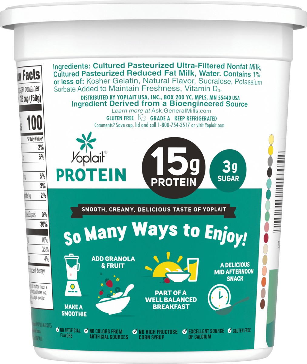 slide 9 of 15, Yoplait Protein Yogurt Cultured Dairy Snack, Vanilla Flavored, Gluten Free Protein Snacks- 30 oz, 30 oz