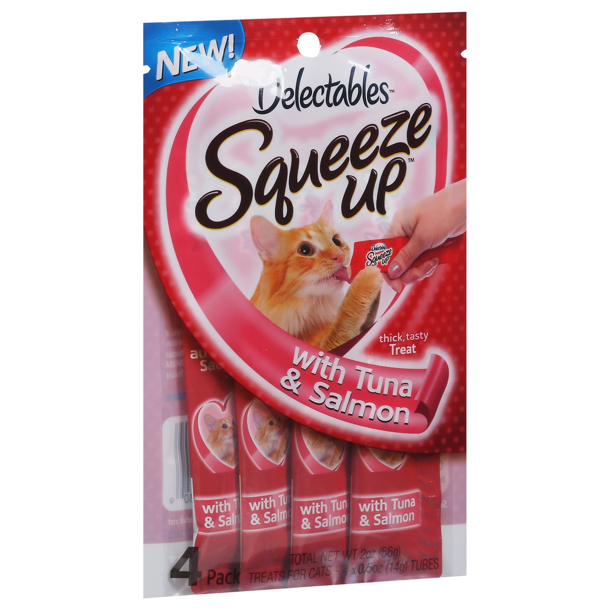slide 2 of 9, Delectables Cat Treats with Tuna & Salmon 4 - 0.5 oz Tubes, 4 ct