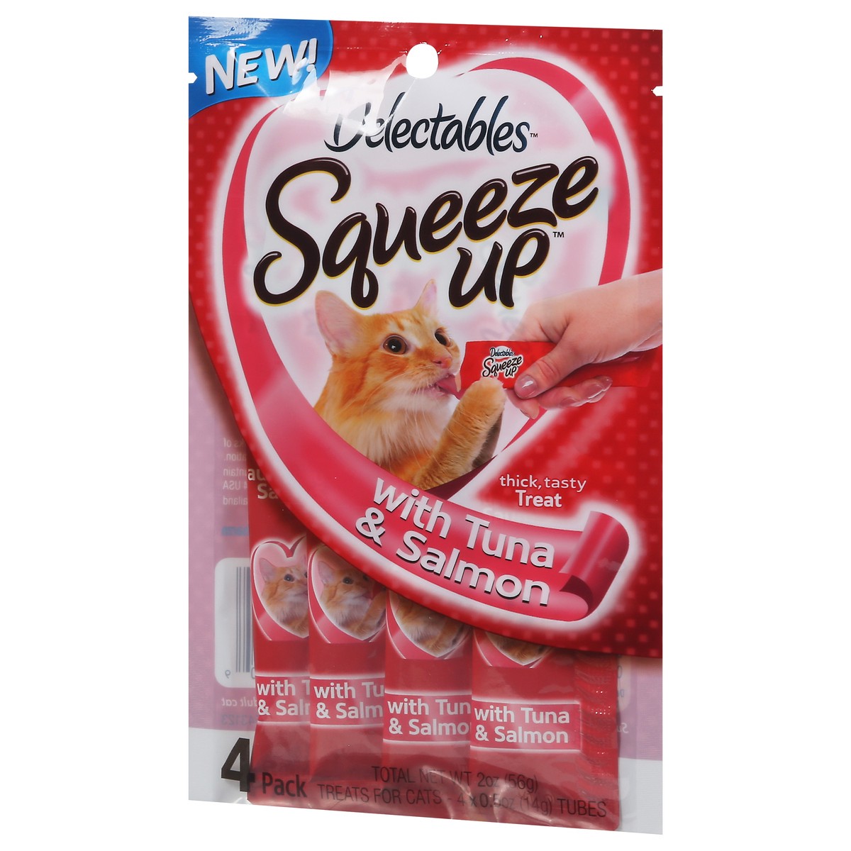 slide 7 of 9, Delectables Cat Treats with Tuna & Salmon 4 - 0.5 oz Tubes, 4 ct