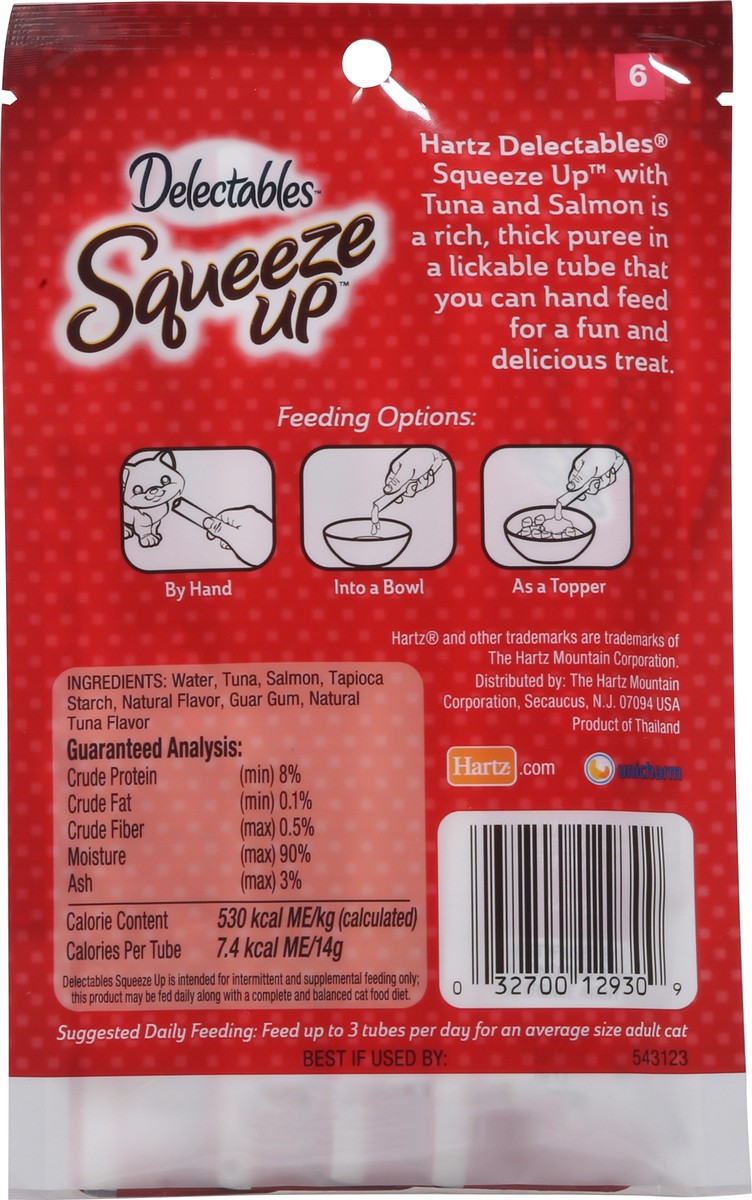 slide 8 of 9, Delectables Cat Treats with Tuna & Salmon 4 - 0.5 oz Tubes, 4 ct