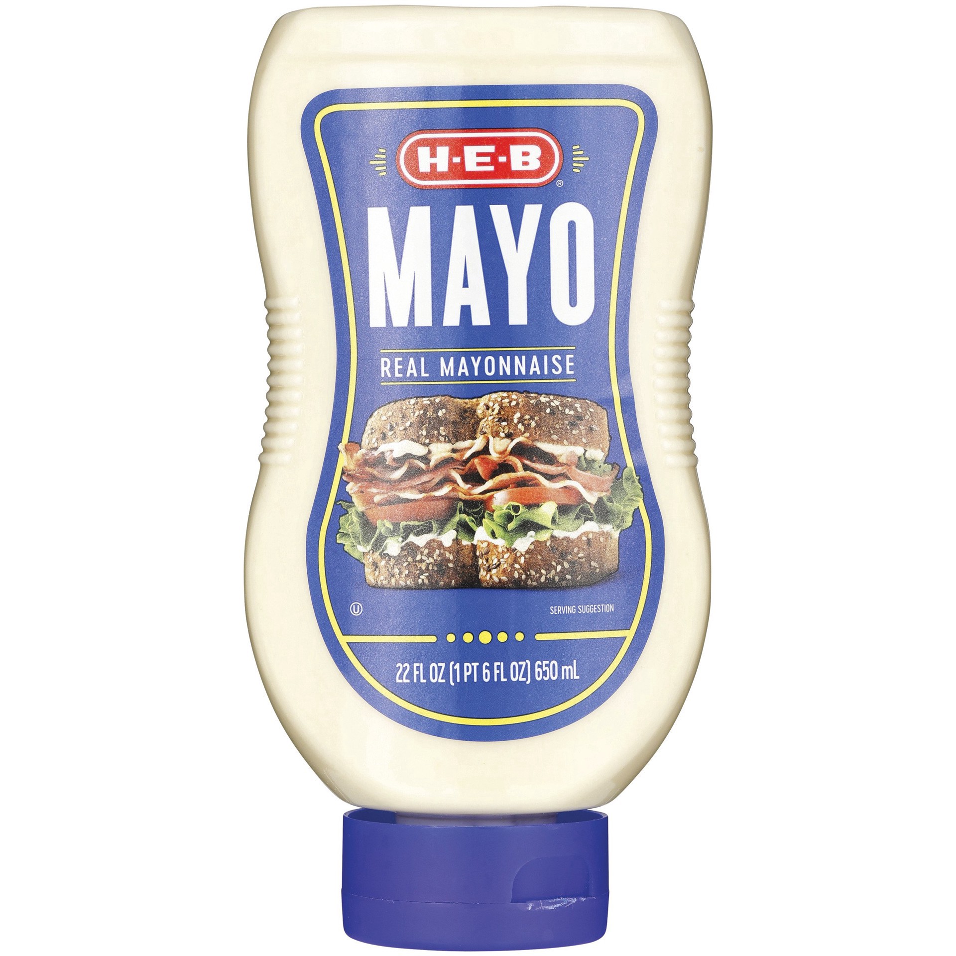 slide 1 of 1, H-B Real Mayonnaise - 22 oz, 22 oz