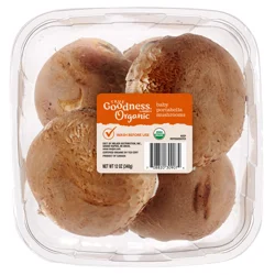 True Goodness Organic Baby Bella Mushrooms, 12 oz
