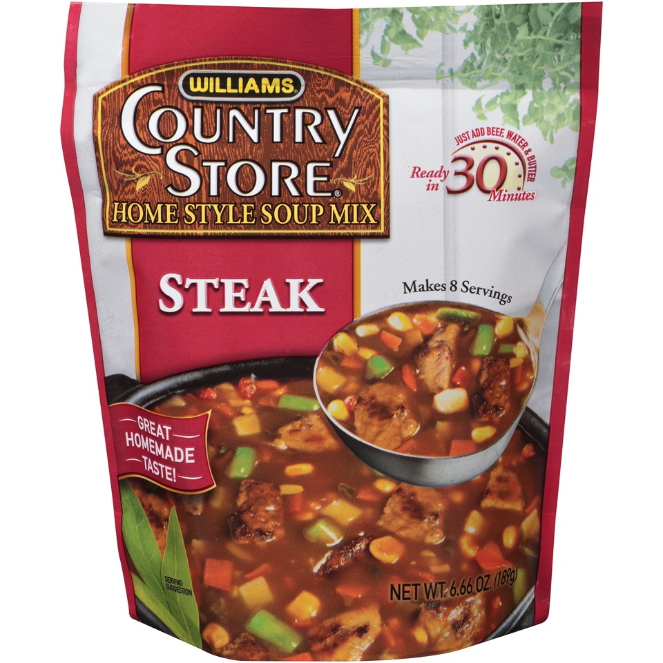 slide 1 of 1, William's Country Store Steak Home Style Soup Mix, 6.66 oz