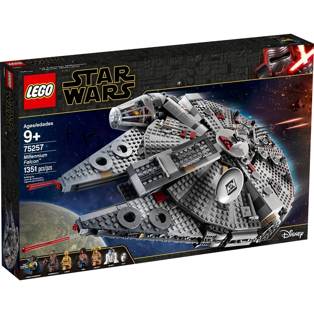 slide 2 of 7, LEGO Star Wars: The Rise of Skywalker Millennium Falcon Building Kit Starship Model with Minifigures 75257, 1 ct