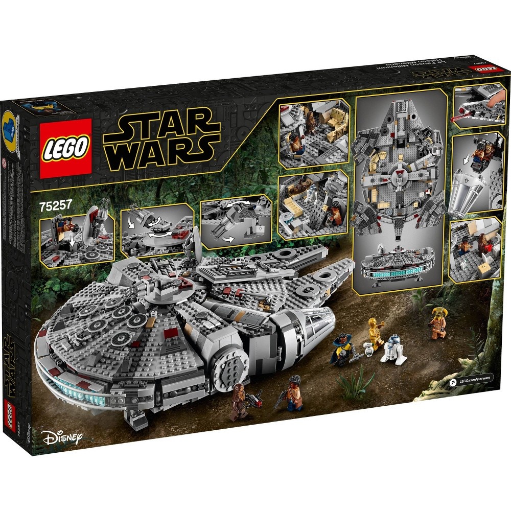 slide 5 of 7, LEGO Star Wars: The Rise of Skywalker Millennium Falcon Building Kit Starship Model with Minifigures 75257, 1 ct