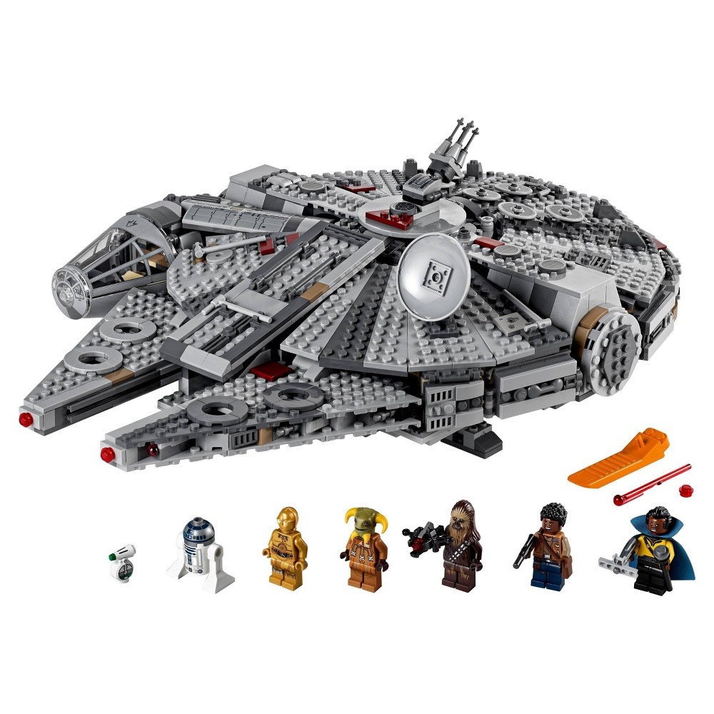 slide 6 of 7, LEGO Star Wars: The Rise of Skywalker Millennium Falcon Building Kit Starship Model with Minifigures 75257, 1 ct