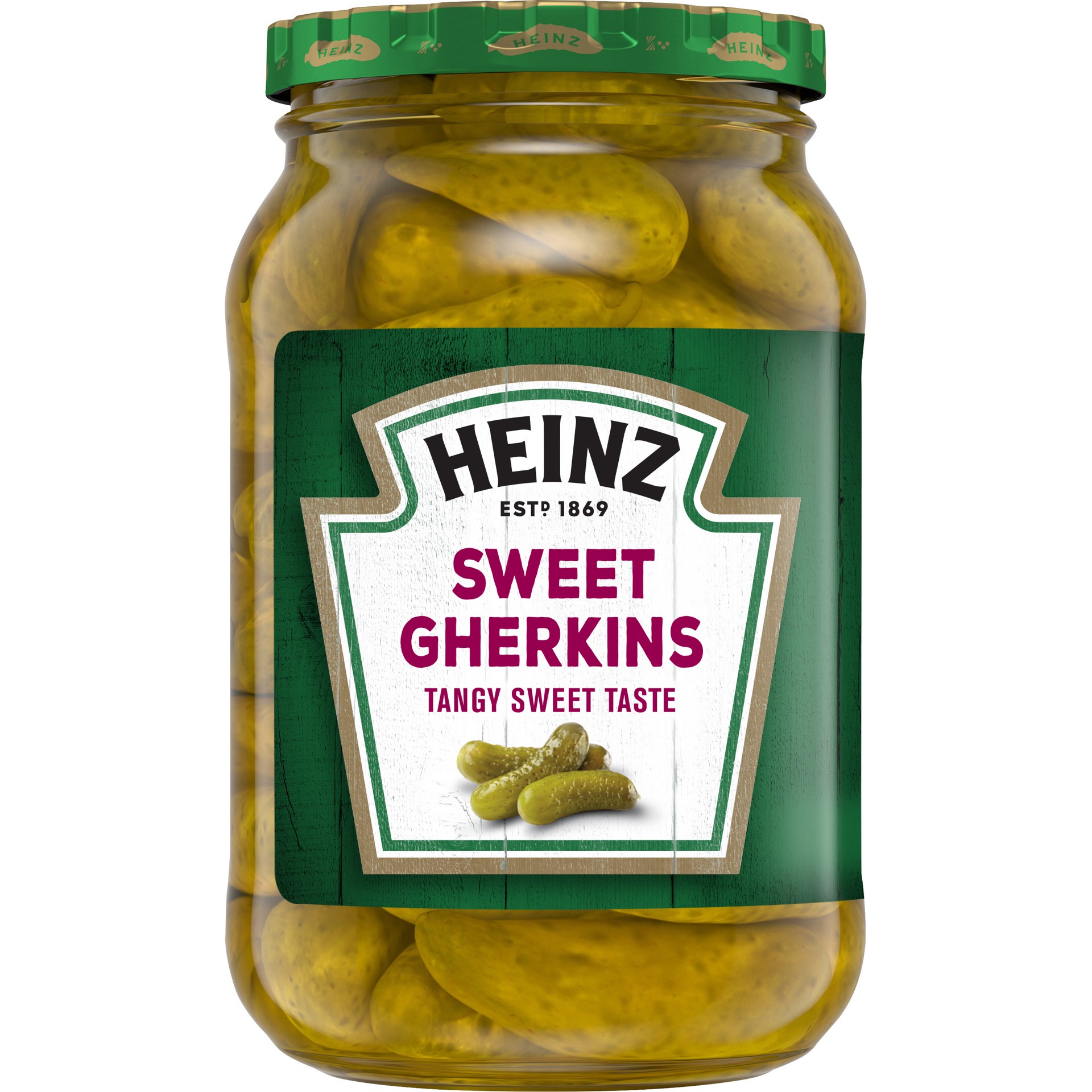 slide 1 of 5, Heinz Sweet Gherkins Mini Pickles, 16 fl oz Jar, 16 fl oz