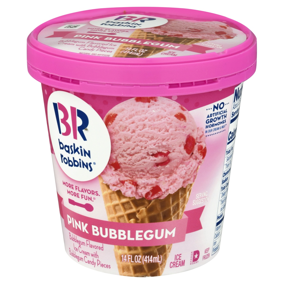 Baskin Robbins Pink Bubblegum Ice Cream 14 oz | Shipt