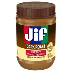 Jif Dark Roast Creamy Peanut Butter, 15 oz