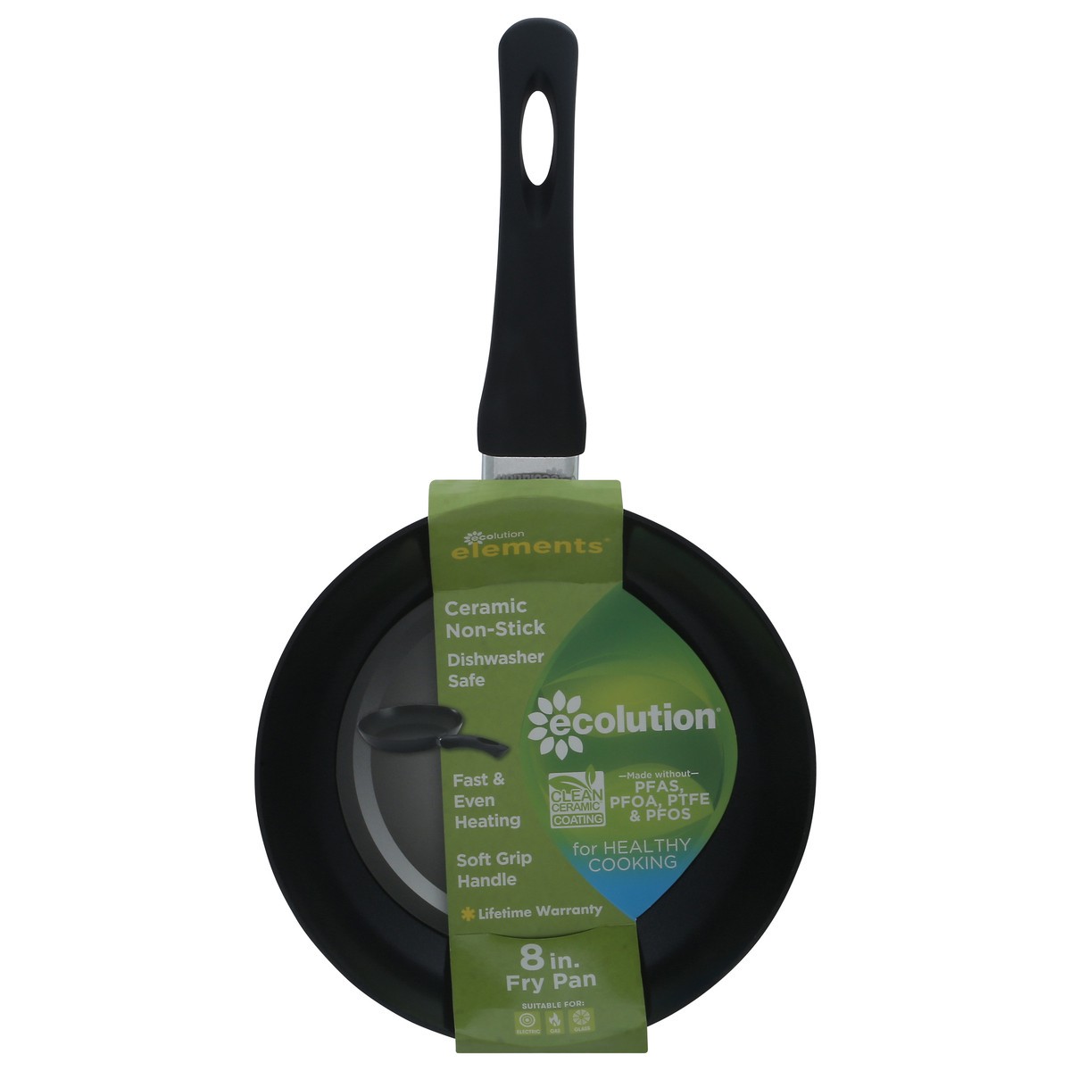 slide 11 of 11, Ecolution Elements Gray Ceramic Non-Stick Fry Pan 1 ea, 1 ct