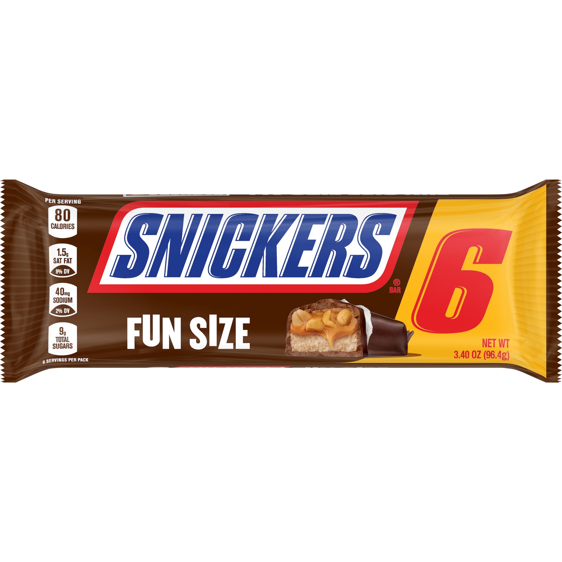 slide 1 of 1, Snickers Fun Size Chocolate Candy Bars, 3.4 oz