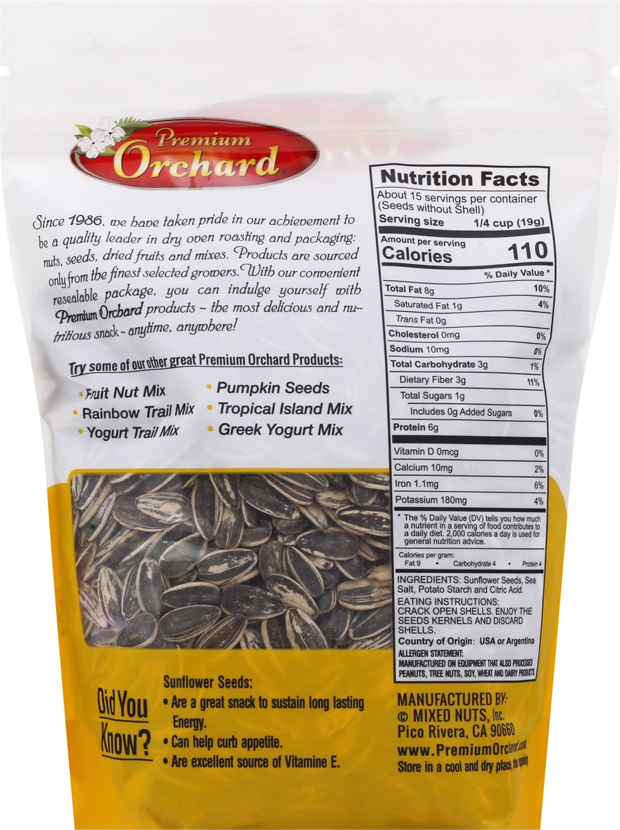 slide 6 of 9, Premium Orchard Roasted with Sea Salt Sunflower Seeds 14 oz, 14 oz