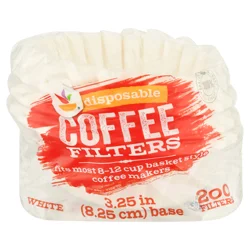 Giant Coffee Filters Basket Style 8-12 Cup White