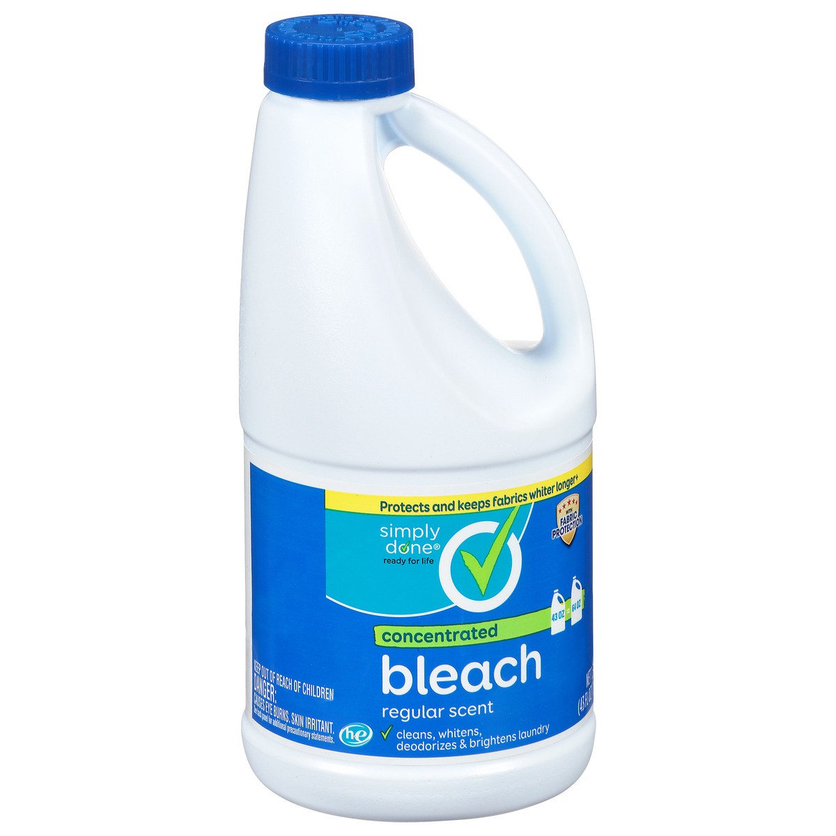 slide 9 of 10, Simply Done Concentrated Bleach Reqular Scent, 43 oz