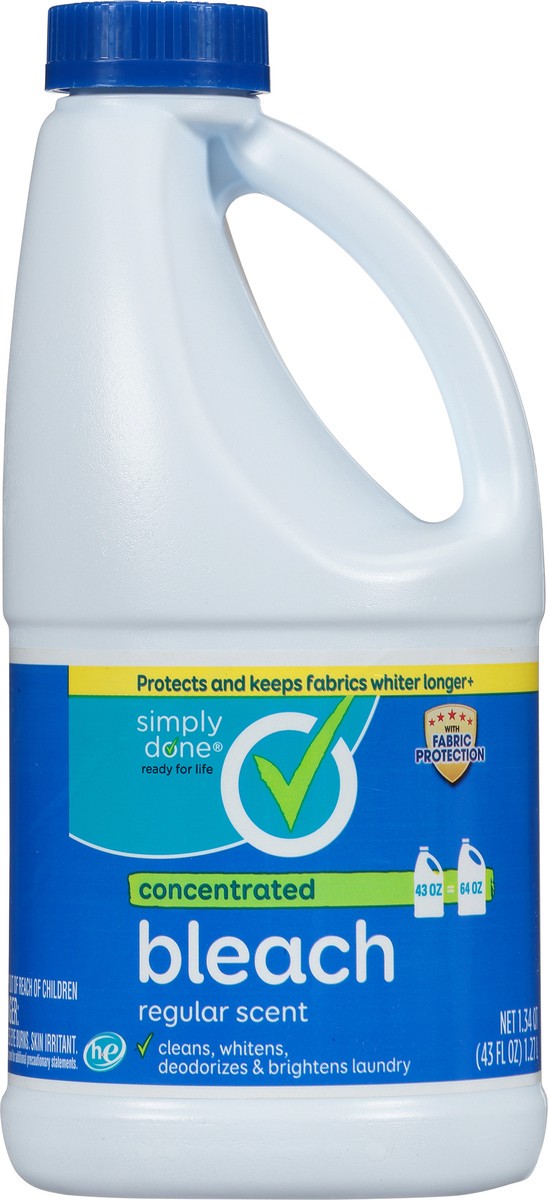 slide 5 of 10, Simply Done Concentrated Bleach Reqular Scent, 43 oz