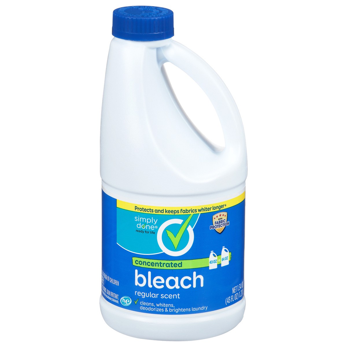 slide 1 of 10, Simply Done Concentrated Bleach Reqular Scent, 43 oz