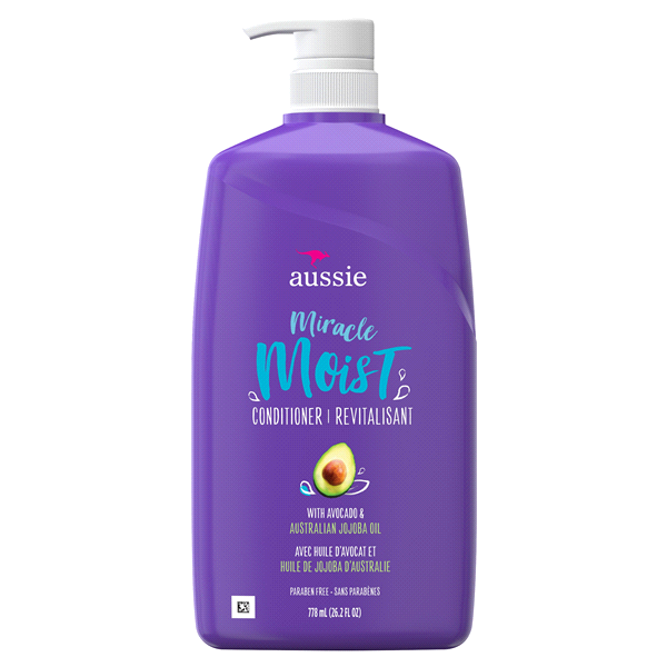 slide 1 of 1, Aussie Paraben-Free Miracle Moist Conditioner W/ Avocado & Jojoba, 26.2 fl oz