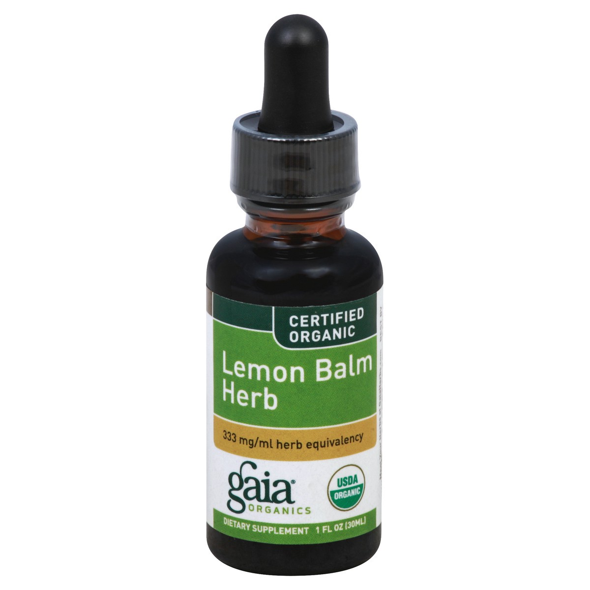 slide 1 of 10, Gaia Herbs Lemon Balm Herbal Supplement, 1 fl oz
