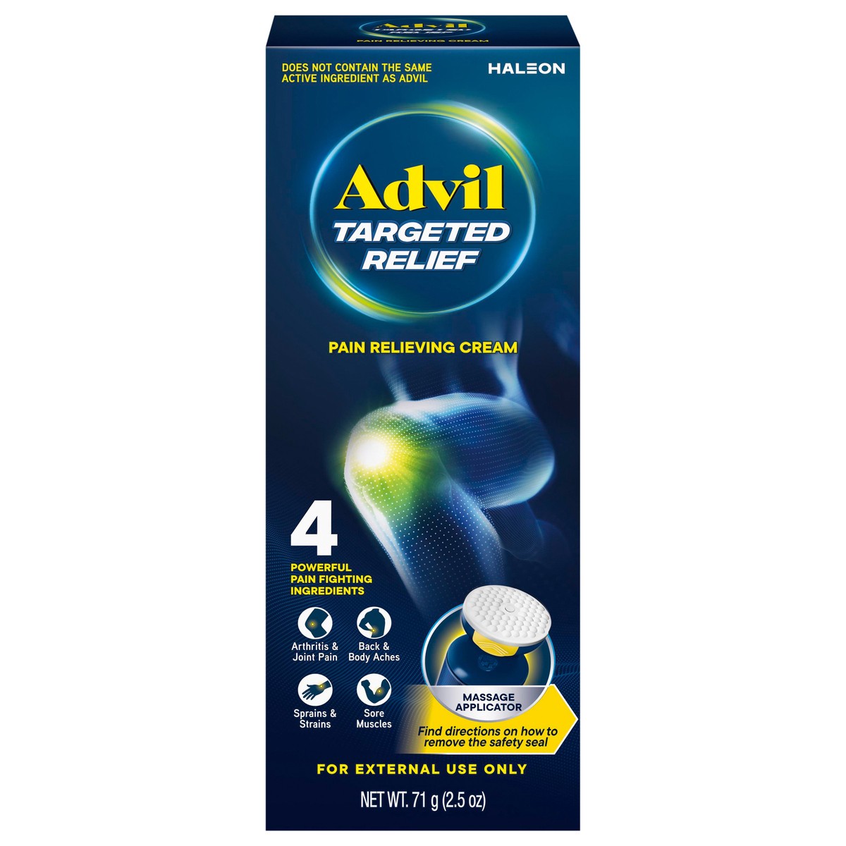 slide 1 of 14, Advil Targeted Relief Pain Relieving Cream with Massage Applicator, 2.5 oz