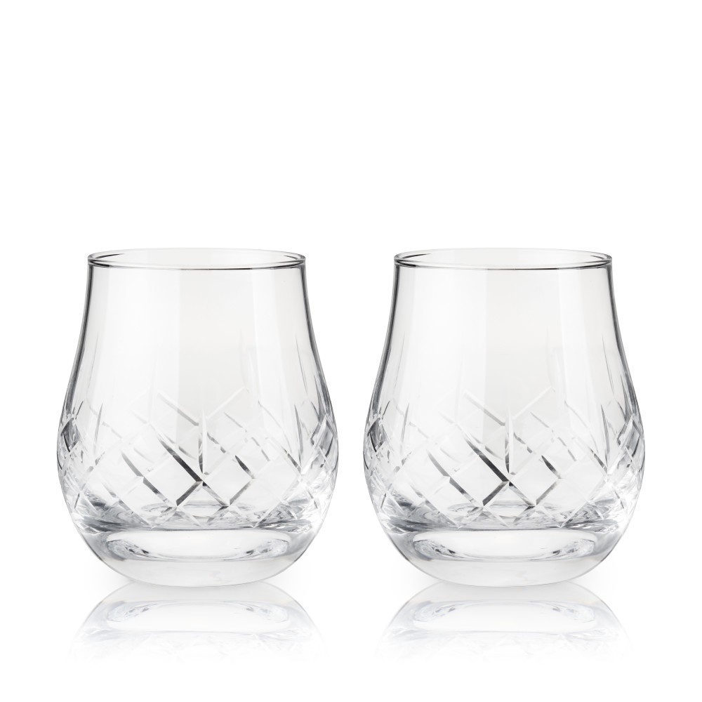 slide 1 of 1, Viski Admiral Crystal Heavyweight Bourbon Glasses, 2 ct