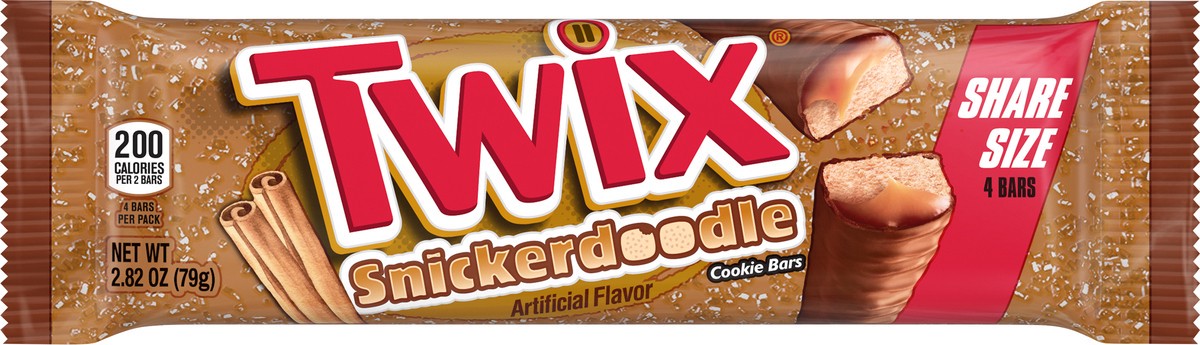 slide 2 of 15, TWIX Snickerdoodle Cookie Chocolate Candy Bars, Share Size - 2.82 Oz Pack, 4 ct