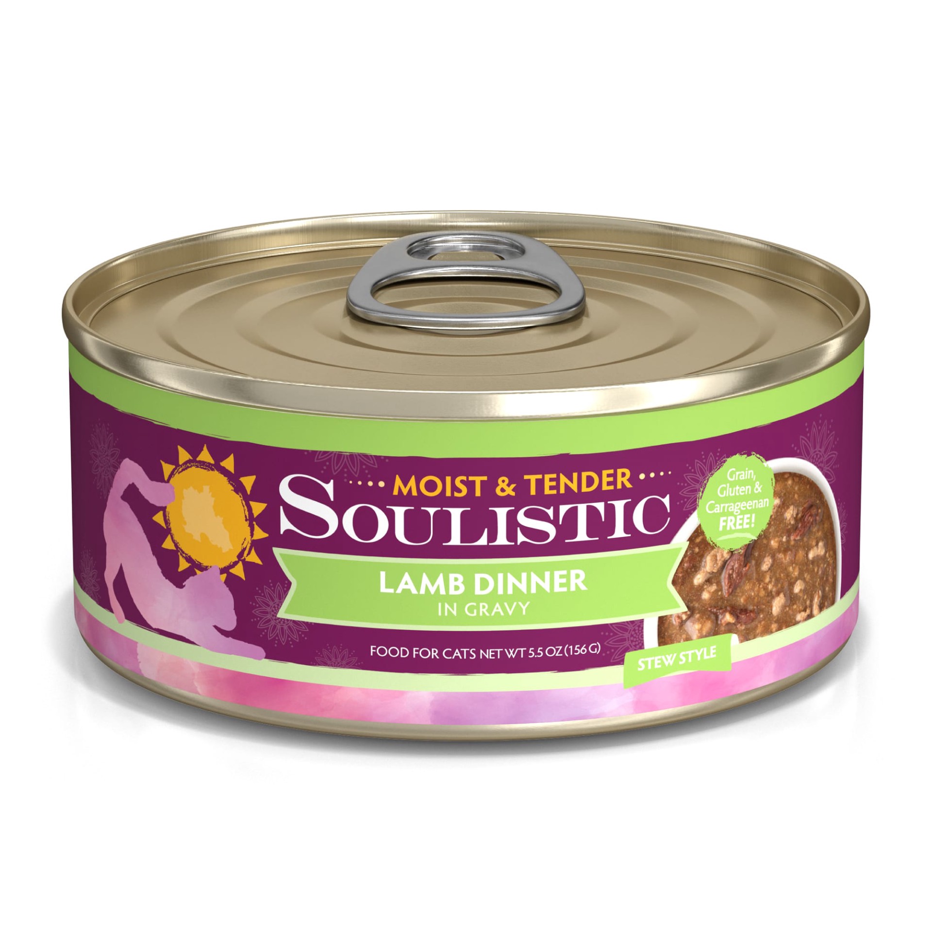 slide 1 of 1, Soulistic Moist & Tender Lamb Dinner Adult Canned Cat Food in Gravy, 5.5 oz