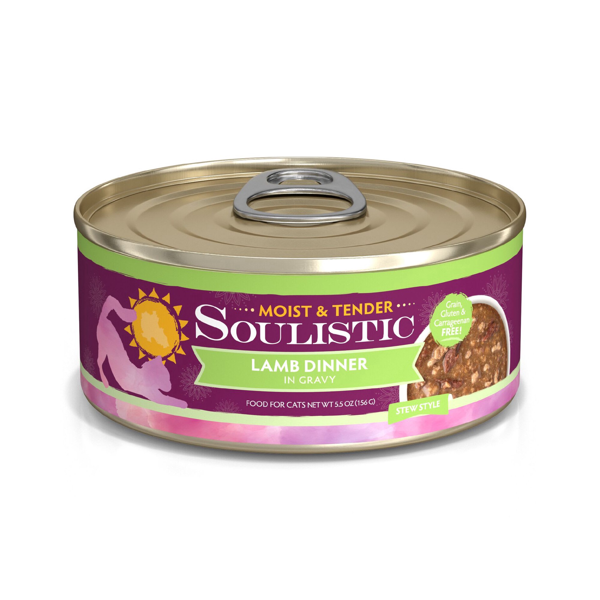 slide 1 of 1, Soulistic Moist & Tender Lamb Dinner Adult Canned Cat Food in Gravy, 5.5 oz