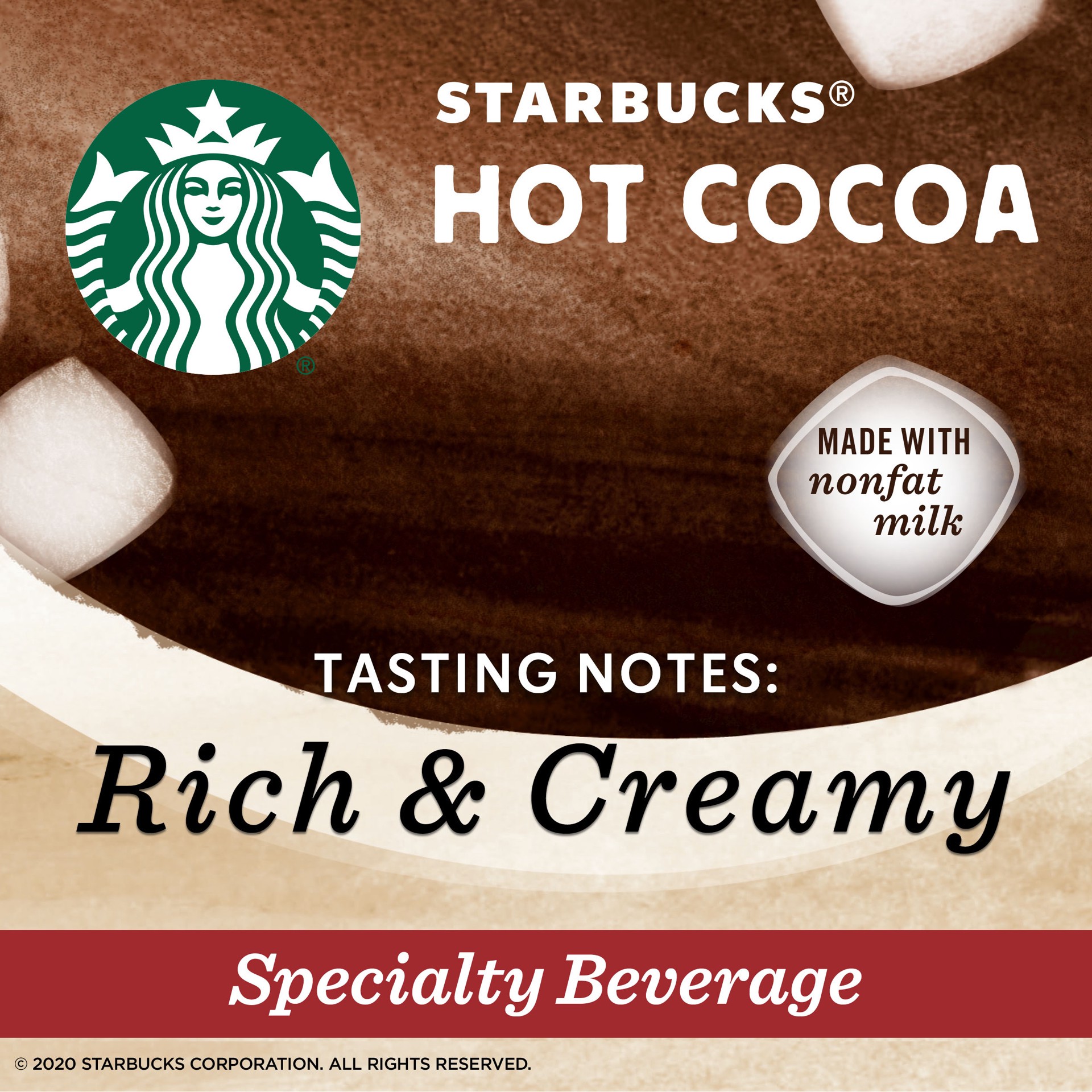 slide 2 of 5, Starbucks K-Cup Pods Hot Cocoa Mix 10 - 0.73 oz ea, 10 ct