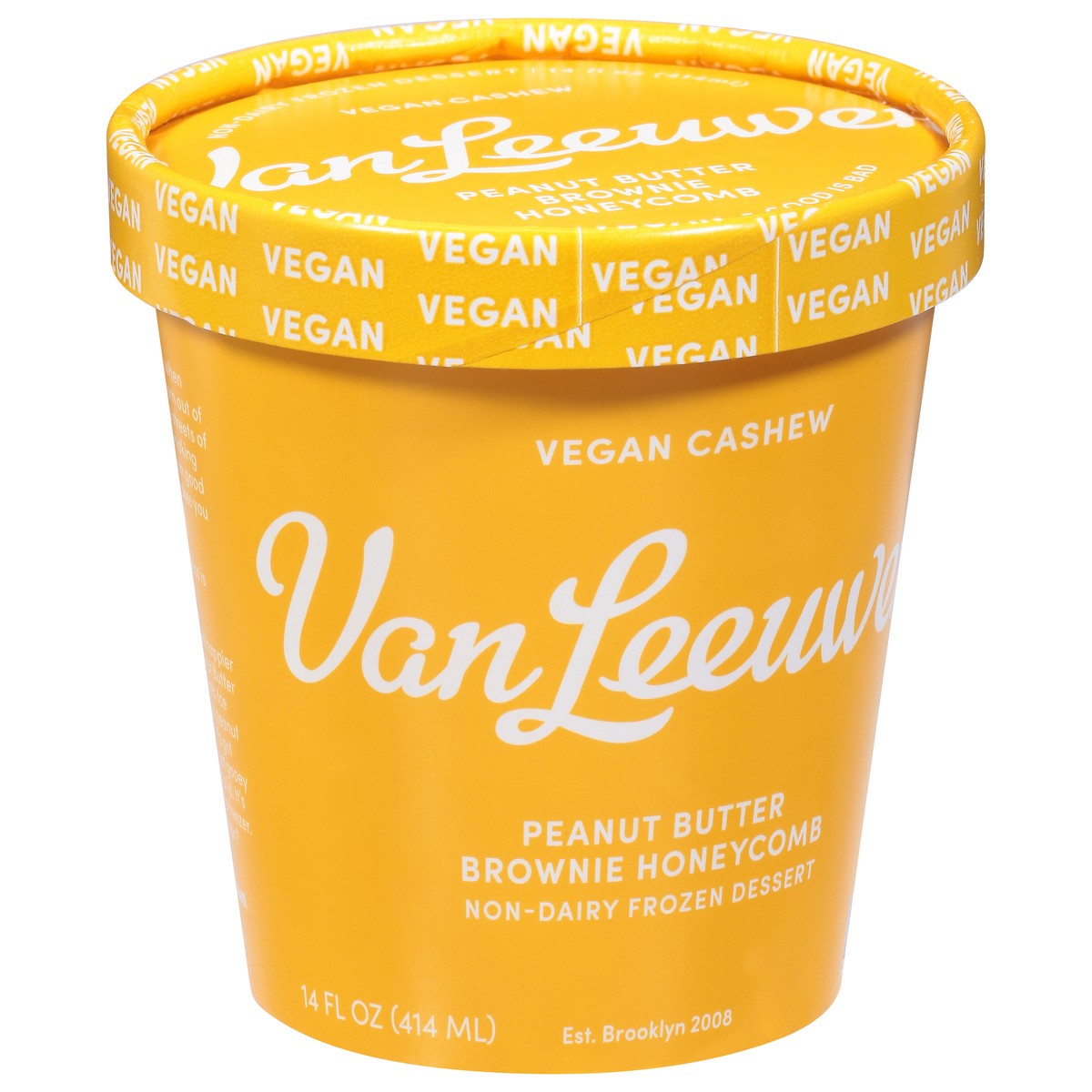 slide 2 of 9, Van Leeuwen Vegan Non-Dairy Peanut Butter Brownie Honeycomb Frozen Dessert 14 fl oz, 14 fl oz