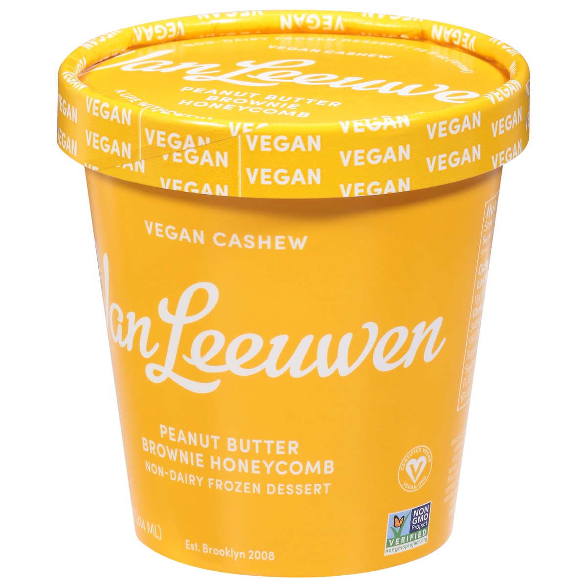 slide 4 of 9, Van Leeuwen Vegan Non-Dairy Peanut Butter Brownie Honeycomb Frozen Dessert 14 fl oz, 14 fl oz