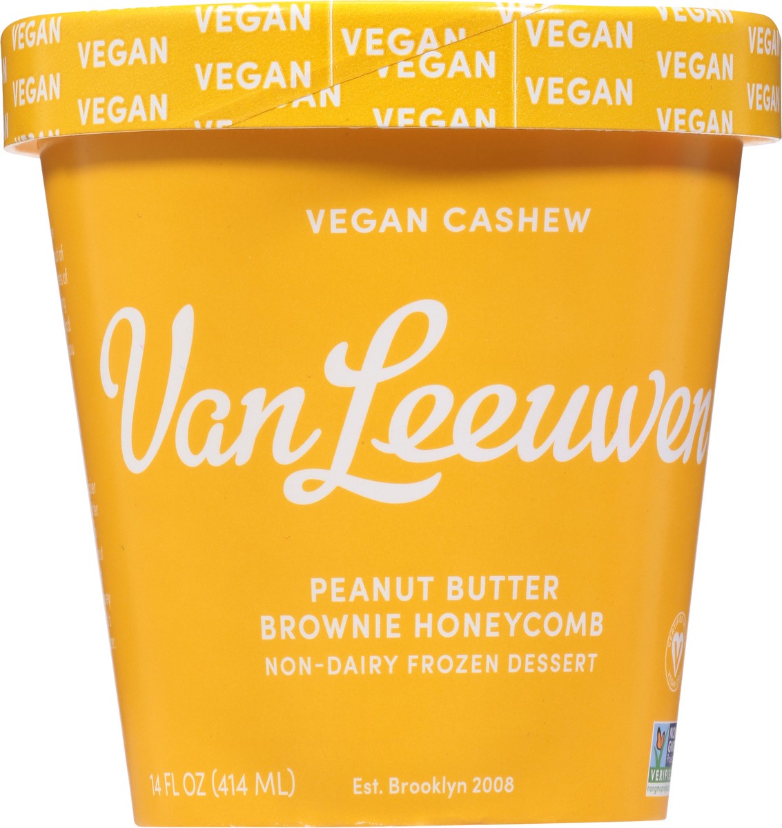 slide 5 of 9, Van Leeuwen Vegan Non-Dairy Peanut Butter Brownie Honeycomb Frozen Dessert 14 fl oz, 14 fl oz