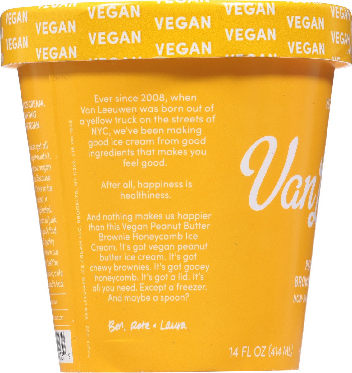 slide 6 of 9, Van Leeuwen Vegan Non-Dairy Peanut Butter Brownie Honeycomb Frozen Dessert 14 fl oz, 14 fl oz