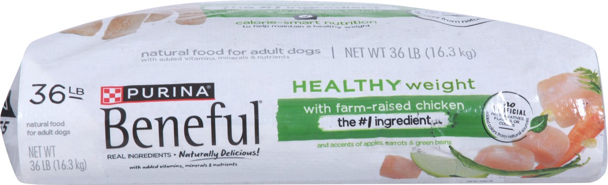 slide 7 of 7, Beneful Purina Beneful Healthy Weight With Farm-Raised Chicken Natural Dog Food Dry Formula With Added Vitamins, Minerals and Nutrients, 36 lb