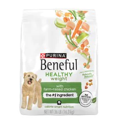 Purina Beneful Healthy Weight With Farm-Raised Chicken Natural Dog Food Dry Formula With Added Vitamins, Minerals and Nutrients
