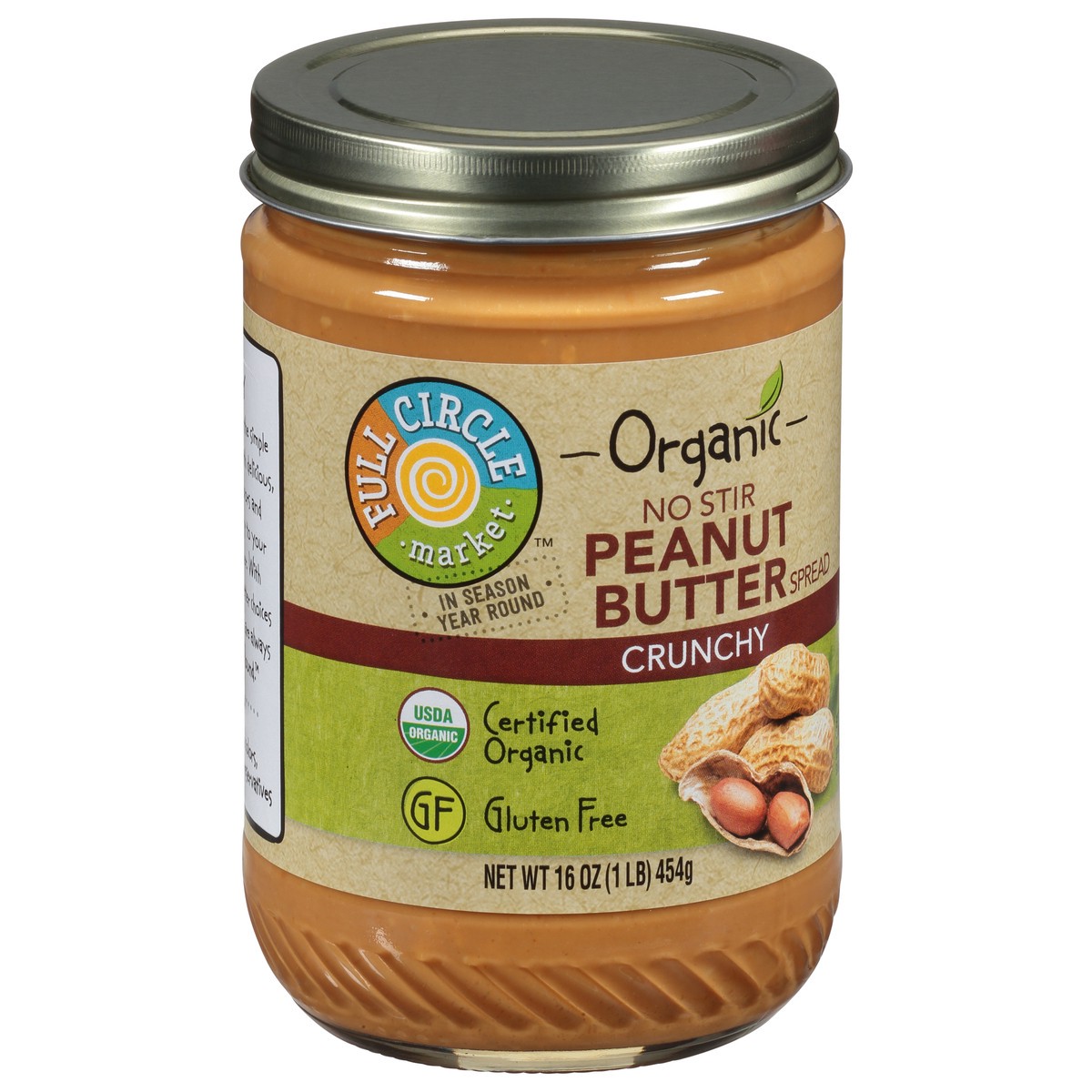 slide 6 of 16, Full Circle Market Organic Crunchy Peanut Butter Spread 16 oz, 16 oz