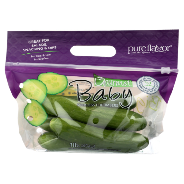 slide 1 of 6, Pure Flavor Cucumbers Mini Prepacked - 1 Lb, 1 lb