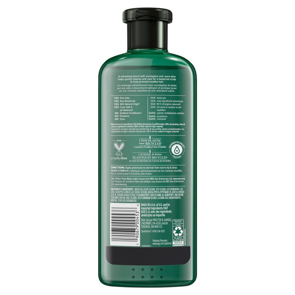 slide 7 of 11, Herbal Essences Eucalyptus Sulfate Free Conditioner, Scalp Balance, 13.5 fl oz, with Certified Camellia Oil and Aloe Vera, For All Hair Types, Especially Dry Scalp, 13.5 fl oz