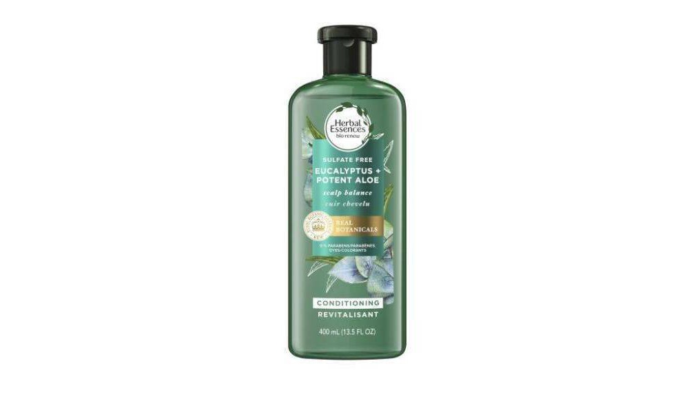 slide 9 of 11, Herbal Essences Eucalyptus Sulfate Free Conditioner, Scalp Balance, 13.5 fl oz, with Certified Camellia Oil and Aloe Vera, For All Hair Types, Especially Dry Scalp, 13.5 fl oz