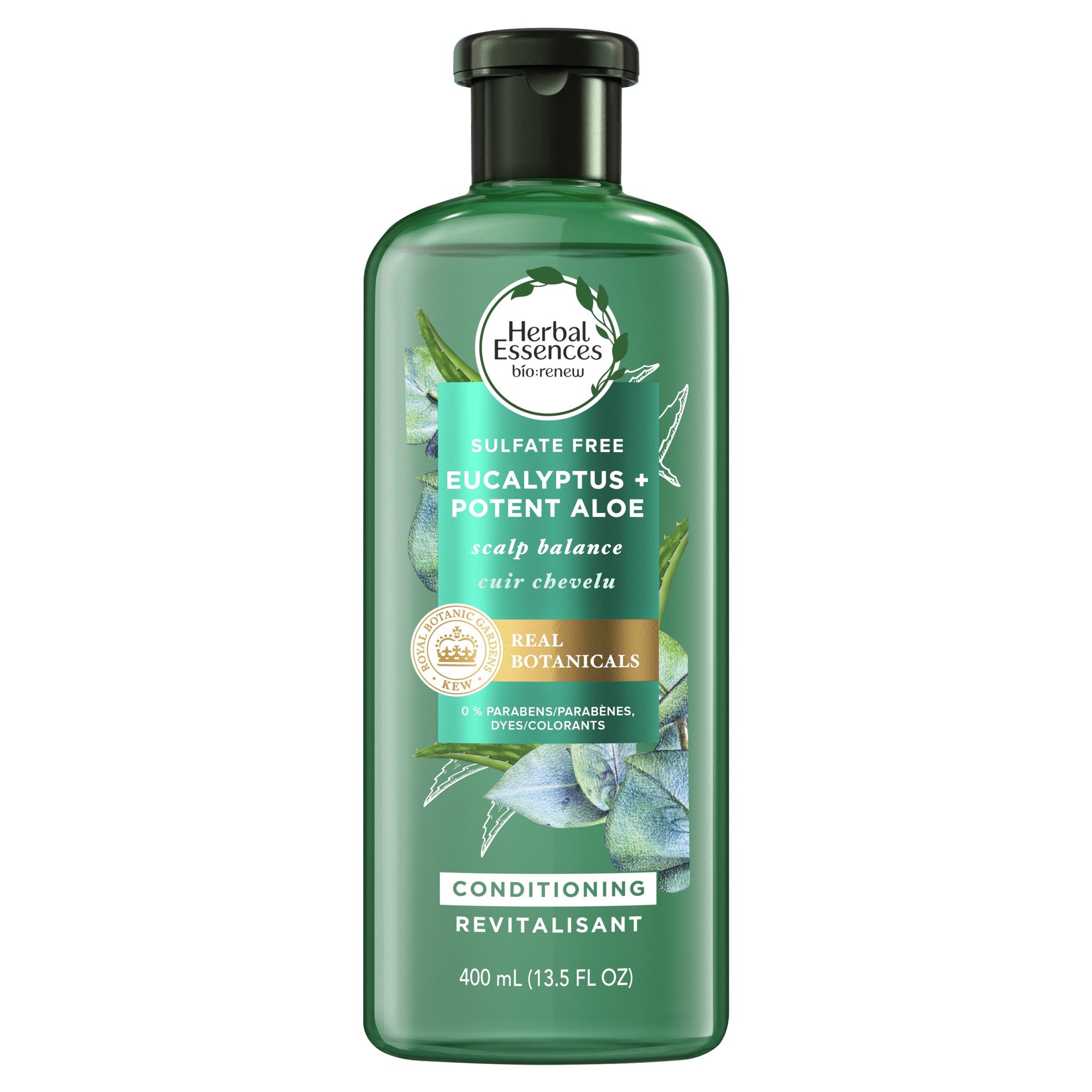 slide 2 of 11, Herbal Essences Eucalyptus Sulfate Free Conditioner, Scalp Balance, 13.5 fl oz, with Certified Camellia Oil and Aloe Vera, For All Hair Types, Especially Dry Scalp, 13.5 fl oz