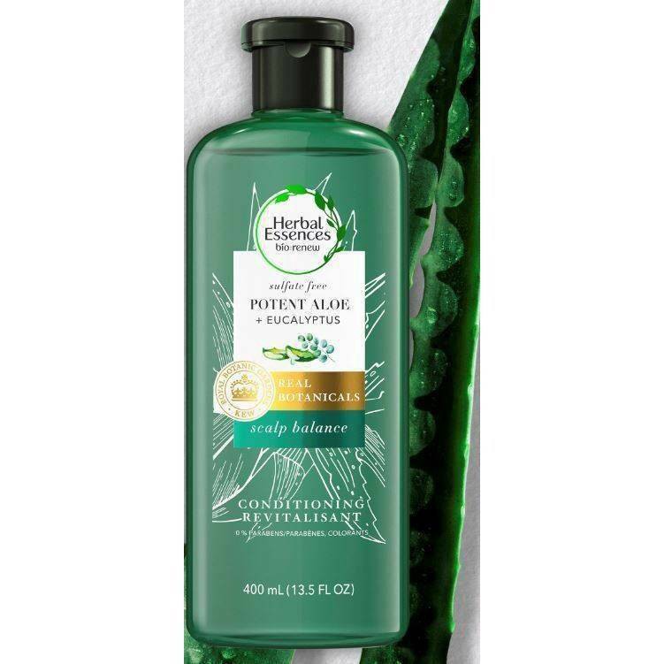 slide 6 of 11, Herbal Essences Eucalyptus Sulfate Free Conditioner, Scalp Balance, 13.5 fl oz, with Certified Camellia Oil and Aloe Vera, For All Hair Types, Especially Dry Scalp, 13.5 fl oz